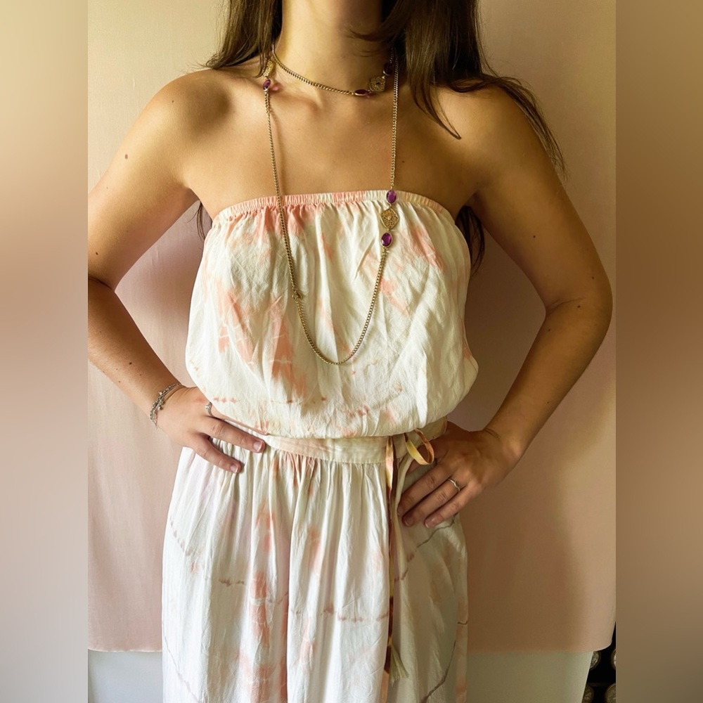 Spell & The Gypsy Collective tie dye silk maxi dress size M